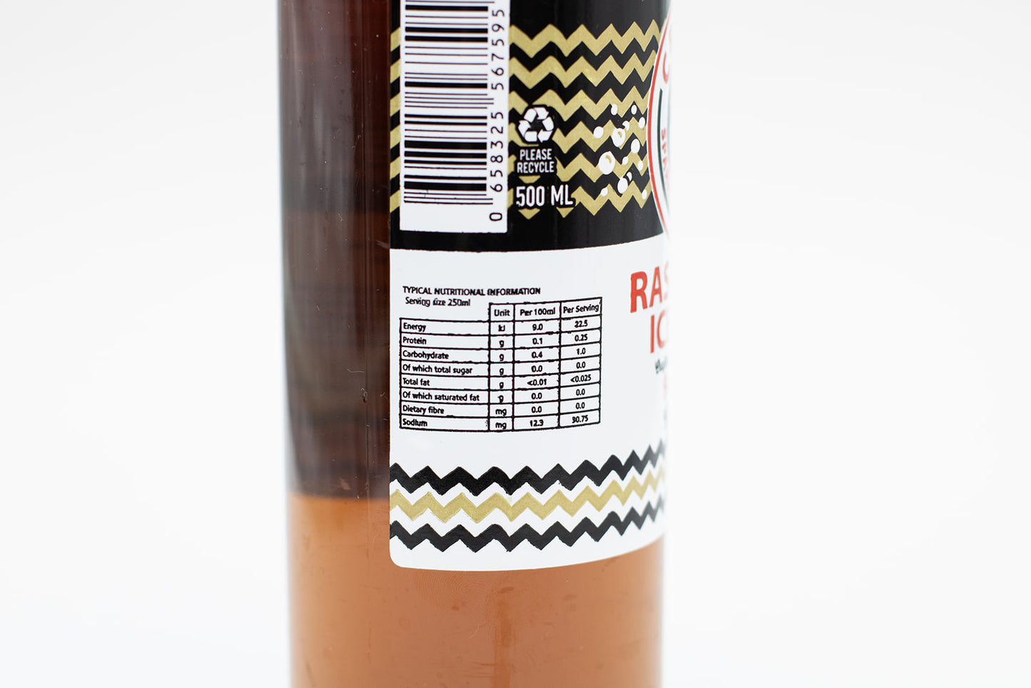 CROC Sparkling Iced Tea: Sugar-Free Raspberry 500ml 12x2 (24) Case