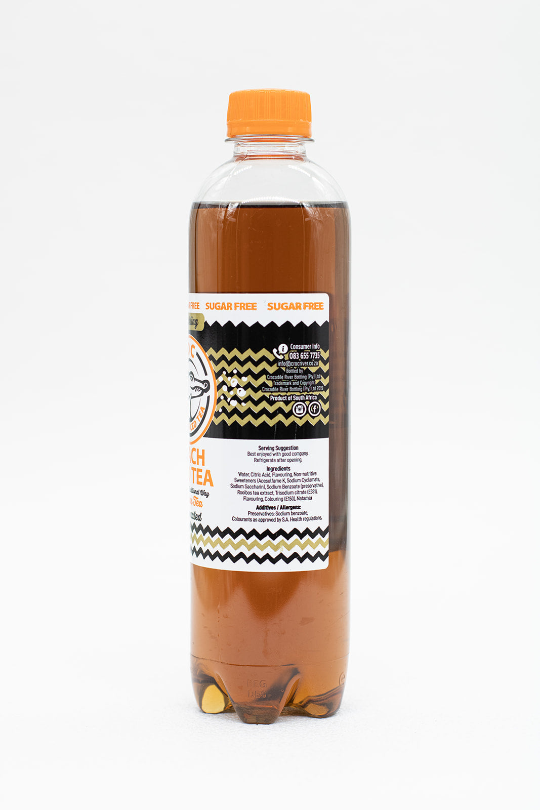 CROC Sparkling Iced Tea: Sugar-Free Peach 500ml 12x2 (24) Case